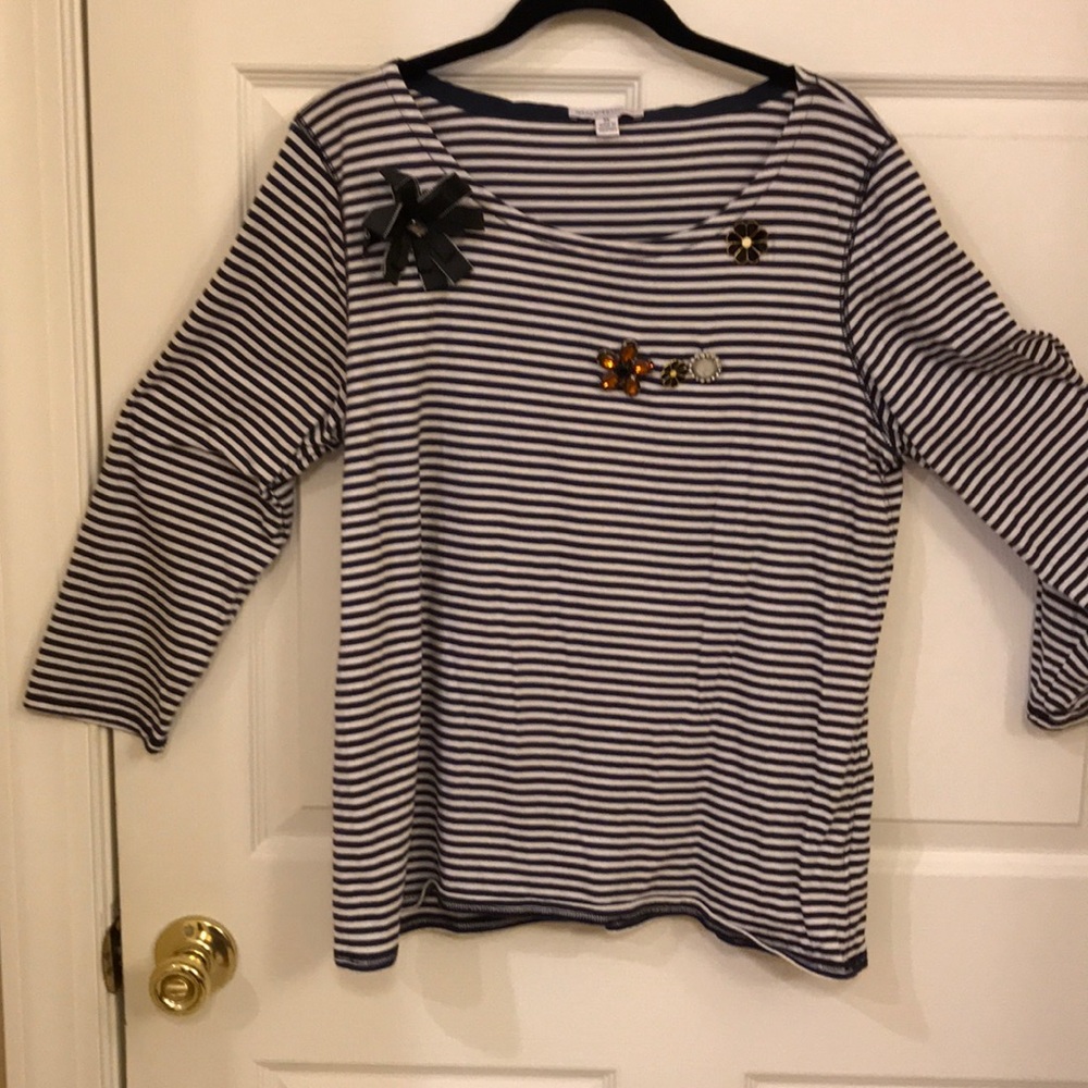 Women’s long sleeve embellished top